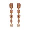 RECTANGLE GEM DROP EARRINGS