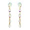 TEARDROP DANGLY GEM STONE EARRING