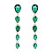 TEARDROP DANGLY GEM STONE EARRING