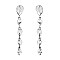 TEARDROP DANGLY GEM STONE EARRING