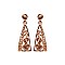 FASHIONABLE DANGLY TRI GEM EARRING SLEQ41