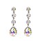 FASHIONABLE STONE POST EARRINGS SLEQ566