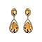 FASHIONABLE OVAL RHINESTONE EARRING W/ GEMS SLEQ570