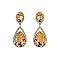 FASHIONABLE OVAL RHINESTONE EARRING W/ GEMS SLEQ570