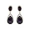 FASHIONABLE OVAL RHINESTONE EARRING W/ GEMS SLEQ570