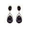 FASHIONABLE OVAL RHINESTONE EARRING W/ GEMS SLEQ570