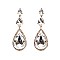 FASHIONABLE STONE POST EARRINGS SLEQ571