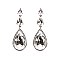 FASHIONABLE STONE POST EARRINGS SLEQ571