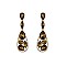 FASHIONABLE LONG POST RHINESTONE EARRING W/ GEMS SLEQ576