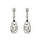 FASHIONABLE LONG POST RHINESTONE EARRING W/ GEMS SLEQ576