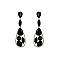 FASHIONABLE LONG POST RHINESTONE EARRING W/ GEMS SLEQ576