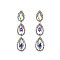 FASHIONABLE STONE POST EARRINGS SLEQ577