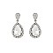 FASHIONABLE RHINESTONE POST EARRING W/ SMALL GEMS SLEQ586