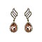 FASHIONABLE STONE POST EARRINGS SLEQ595