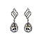 FASHIONABLE STONE POST EARRINGS SLEQ595