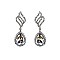 FASHIONABLE STONE POST EARRINGS SLEQ595