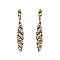 FASHIONABLE LONG POST EARRING W/ SMALL GEMS SLEQ614