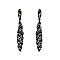 FASHIONABLE LONG POST EARRING W/ SMALL GEMS SLEQ614