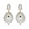 FASHIONABLE SUN BEAM DANGLE STONE POST EARRING SLEQ628