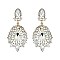 FASHIONABLE SUN BEAM DANGLE STONE POST EARRING SLEQ628