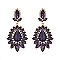 FASHIONABLE SUN BEAM DANGLE STONE POST EARRING SLEQ628