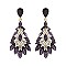 Posh Peacock Dangle Stone Post Earrings SLEQ629