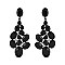 FASHIONABLE JEWELED CLUSTER POST METAL STONE EARRINGS SLEQ630