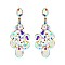 FASHIONABLE JEWELED CLUSTER POST METAL STONE EARRINGS SLEQ630