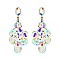 FASHIONABLE JEWELED CLUSTER POST METAL STONE EARRINGS SLEQ630