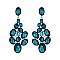 FASHIONABLE JEWELED CLUSTER POST METAL STONE EARRINGS SLEQ630