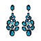 FASHIONABLE JEWELED CLUSTER POST METAL STONE EARRINGS SLEQ630