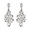 FASHIONABLE JEWELED CLUSTER POST METAL STONE EARRINGS SLEQ630