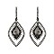 FASHIONABLE GLASS W/ STONE POST EARRING SLEQ632