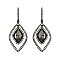 FASHIONABLE GLASS W/ STONE POST EARRING SLEQ632