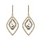 FASHIONABLE GLASS W/ STONE POST EARRING SLEQ632