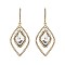 FASHIONABLE GLASS W/ STONE POST EARRING SLEQ632