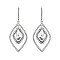 FASHIONABLE GLASS W/ STONE POST EARRING SLEQ632