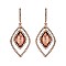 FASHIONABLE GLASS W/ STONE POST EARRING SLEQ632