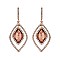 FASHIONABLE GLASS W/ STONE POST EARRING SLEQ632