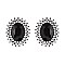 FASHIONABLE SUNBURST GLASS STONE STUD EARRING SLEQ636