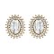 FASHIONABLE SUNBURST GLASS STONE STUD EARRING SLEQ636