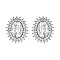 FASHIONABLE SUNBURST GLASS STONE STUD EARRING SLEQ636