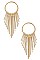 PACK OF 12 STYLISH ASSORTED COLOR METALLIC TASSEL DANGLE EARRING