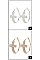 PACK OF 12 MODISH ASSORTED COLOR PEARL CROSS HOOP EARRING