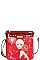 NICOLE LEE RHINESTONE EMBELLISHED DOTTY CROSS BODY BAG