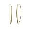 Modern And Minimalist Long Curved Wire Bar Front Back Earrings SLERK0050