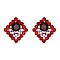 CHIC CRYSTAL STONES RHOMBUS EARRING SLERK0102
