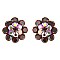 CHIC CRYSTAL STONES FLOWER EARRING SLERK0103