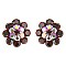 CHIC CRYSTAL STONES FLOWER EARRING SLERK0103