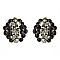 Fashionable Round Stone Cluster Stud Earrings SLERK0105